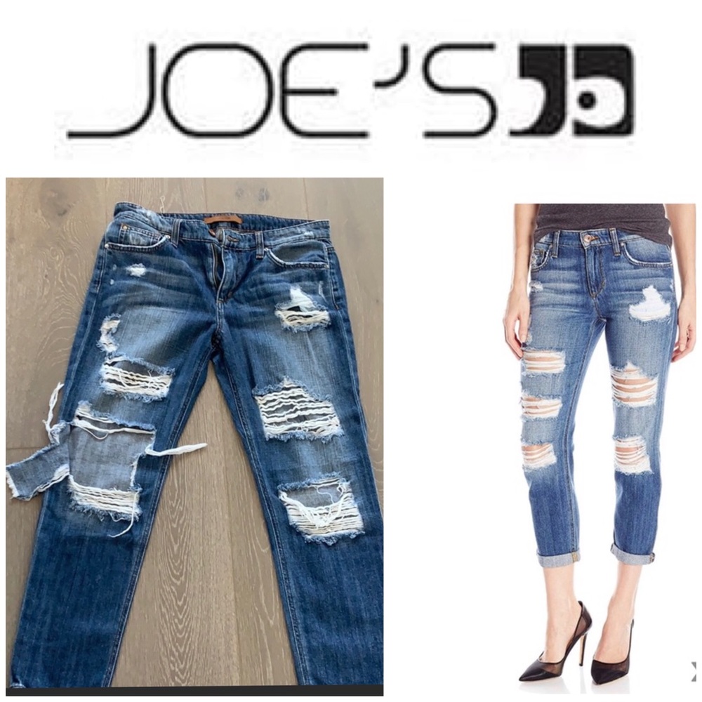 JOE’S destroyed boyfriends jeans